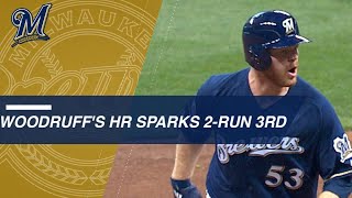 Woodruff's homer off Kershaw keys two-run 3rd inning