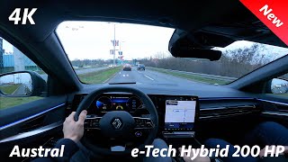 Renault Austral 2023 - POV Test drive in 4K (e-Tech Hybrid 200 HP), Autobahn acceleration