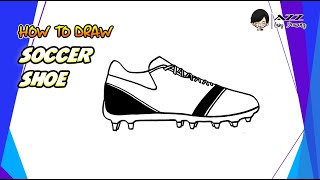 How to draw Soccer Shoe step by step