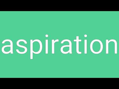 What is a sentence for aspiration?