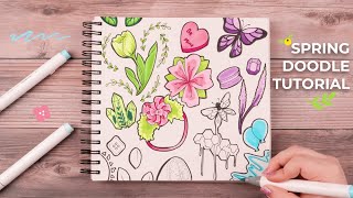 Spring Doodle Tutorial | Featuring Ohuhu 168 Colors Brush Markers