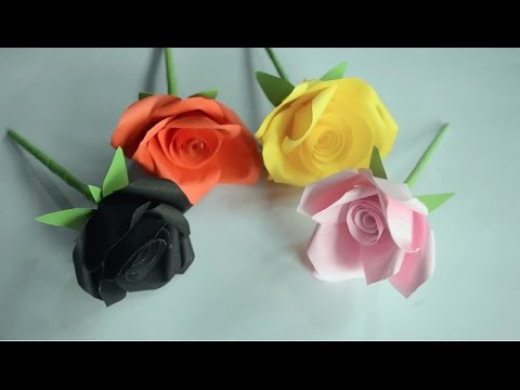 Very Easy and Simple to make Paper Rose (Origami Rose) Very Easy and Simple to make Paper Rose (Origami Rose)