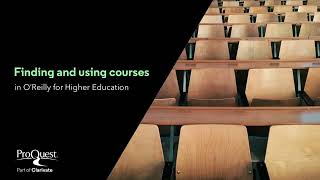 Finding and Using Courses in O'Reilly for Higher Education | O'Reilly Learning Training Series
