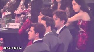 150122 47 EXO Baekhyun Suho Chen @ Seoul Music Awards artists seat BEAST B2ST 비스트 受賞 speech