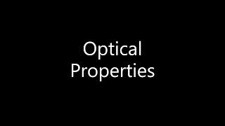 Materials Science - Optical Properties