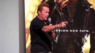 Terminator: Genisys: Arnold Schwarzenegger Visits Camp Pendleton, California | ScreenSlam