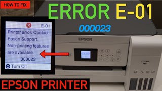 Epson Printer Error E-01