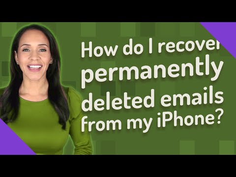 How do I recover permanently deleted emails from my iPhone?