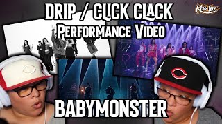 TWINS REACT TO BABYMONSTER DRIP & CLICK CLACK PERFORMANCE VIDEOS | 🔥🔥🔥🔥 | #babymonster  #베이비몬스터