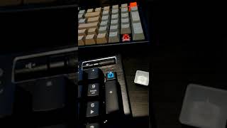 (Keychron K4) Demonstrating mechanical keyboard key wobbling kailh blue vs LK optical red