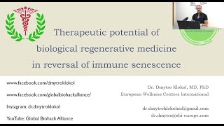 Battling the Immunosenescence and InflammAging with biological regenerative medicine and wellness.