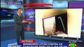 Márcio Campos se irrita com falso ao vivo da Record - Brasil Urgente (03/01/2014)