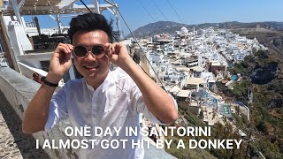 在希腊，爱琴海吃到最好吃的东西，还差点被驴子撞？I had the best food in Santorini and almost got hit by a donkey?