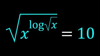 A Radical Logarithmic Equation