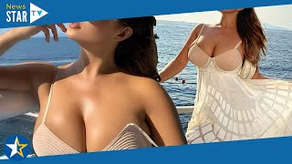 Demi Rose puts on an eye-popping display in a plunging gown in Capri 949573