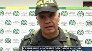 Capturados 6 hombres dedicados al hurto de personas y residencias en Bucaramanga