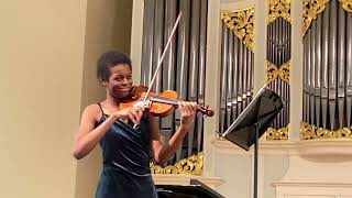 Eliana Cobbs performs Bach Sonata No. 3 in C Major, Largo