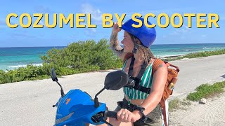 Renting a Scooter in COZUMEL MEXICO - Best FREE Beaches!