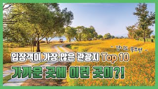 입장객이 가장 많은 관광지 Top 10|경기도 북부편