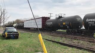 CN 5647 SD45I, CN 8960 SD70M-2, and NS 8347 C40-8W headed to Windsor with mixed manifest.