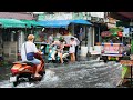 [4K UHD] Walking through a Flooded Street in Bangkok after 30 minutes of Heavy Rain