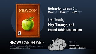 Newton 4p Teaching, Play-through, \u0026 Round table discussion by Heavy Cardboard