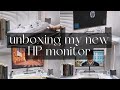 unbox & set up my new monitor with me ❀ hp m24fd fhd usb-c monitor 23.8