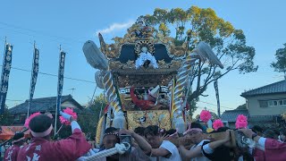 令和6年的形湊神社  宵宮  苅屋屋台  練出し