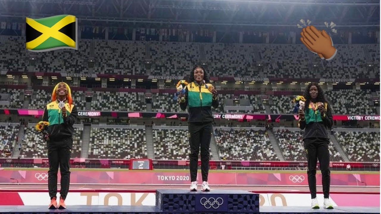 Women’s 100m Medal Ceremony (no Video) And Jamaica Olympic Update - YouTube