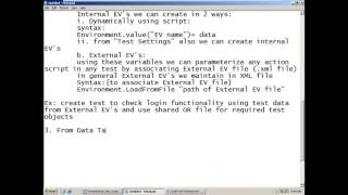 Data Driven Framework in QTP