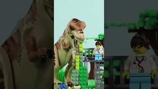 LEGO Make The T-Rex PUKE! | STOP MOTION Slime and Vomit | Billy Bricks #Shorts