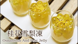 夏日必備 清熱潤肺 清爽消暑『桂花雪梨凍』｜Osmanthus and pear Jelly