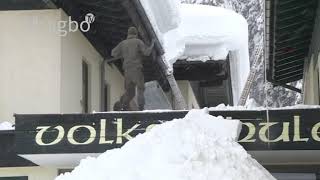 See How Snow storm isolates villages and paralyzes transport in southern Germany and Austria...