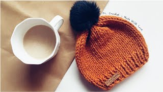 أيس كاب / طاقية تريكو بسيطة جدا للمبتدئين - Easy Knitting Beanie / Hat