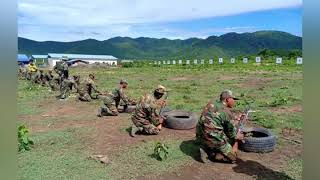 សកម្មភាពហ្វឹកហាត់បាញ់គ្រាប់ពិតកាំភ្លើងវែងប្រភេទ AK47សម្ងាយ២៥ម៉ែត្រសិក្ខាកាមអង្គរក្សពិសេសជំនាន់ទី២៥