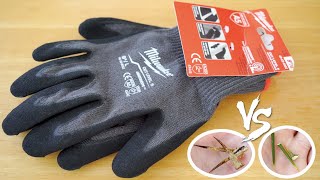 Milwaukee Gray Level 5 Cut-Resistant Nitrile-Dipped Gloves - Best Gardening Gloves Ever? [4K ASMR]