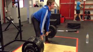 Jonny deadlift training (300kg miss)