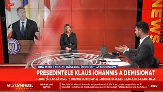 Demisia președintelui Klaus Iohannis - Știrile Euronews România - ora 14:00 - 10 februarie 2025