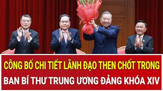 Công bố chi tiết lãnh đạo then chốt trong Ban Bí thư Trung ương Đảng khóa XIV