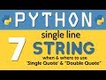 Python tutorial 07: Single Line String in Python Programming By Manish Sharma