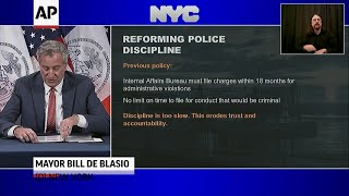 NYC mayor announces police disciplinary reforms