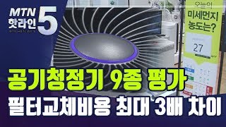 공기청정기 성능·가격 비교해보니...필터교체 비용 제품간 최대 3배 차이 / 머니투데이방송 (뉴스)