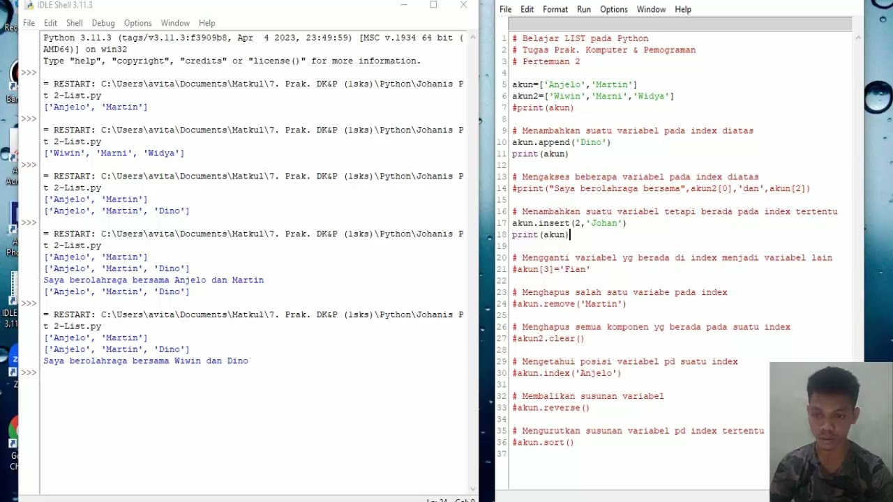 #2. Belajar Python Dasar-LIST - YouTube