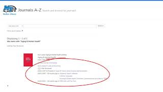 Using Journals A-Z