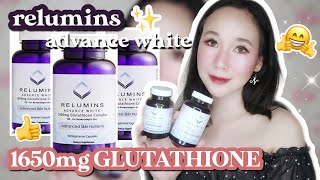 RELUMINS ADVANCE WHITE 1650MG GLUTATHIONE + VITAMIN C REVIEW (2021)