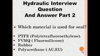 Top Hydraulic Questions And Answers Asked In Interview #hydraulic @ADITYASHARMAACADEMY