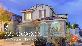 722 Ocaso Street in the Paseos of Summerlin, Las Vegas Nevada