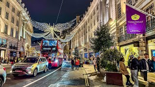 Christmas Lights on Regent Street, 🎄✨💫London: 🇬🇧festive atmosphere, lights, people, and winter magic