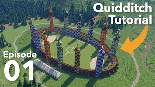 How to build the Quidditch Pitch in Minecraft - Episode 1 - Foundations!