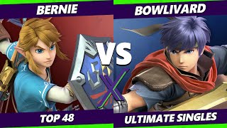 S@X 372 Online Top 48 - Bernie (Link) Vs. Bowlivard (Ike, Snake) Smash Ultimate - SSBU